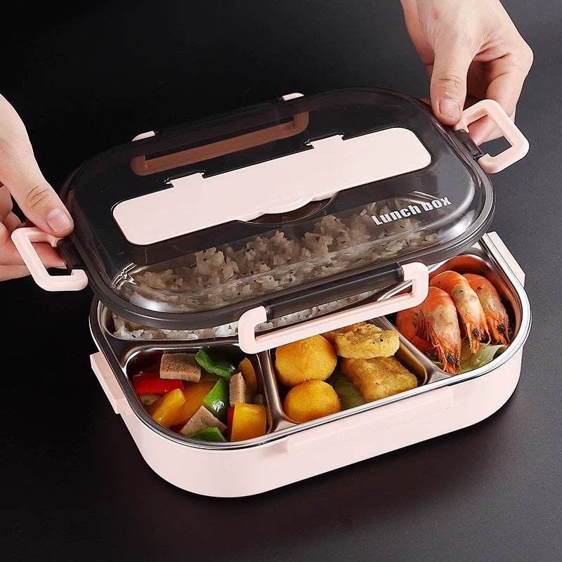 Stainless Steel Insulated Kids Bento Lunch Box with Cutlery
