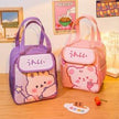 Portable Insulated Kitty Cartoon Preschool Lunch Bag for Kids