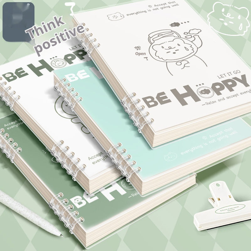 Kawaii Spiral Notebook – Detachable Coil Student Notepad A5/B5 | Frosted Cover