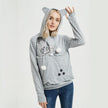 Cute Cat Hoodie Sweatshirt with Big Pocket – Women's Hooded Top
