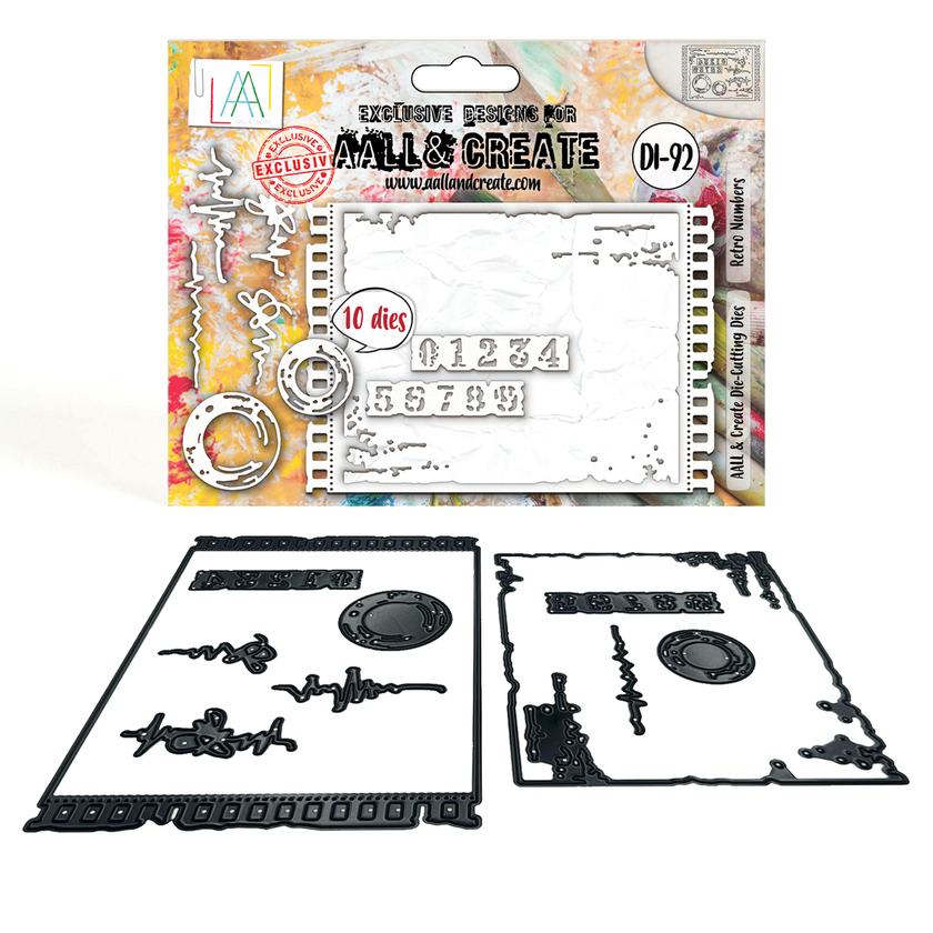 AALL and Create - Die-Cutting Die Set - Retro Numbers