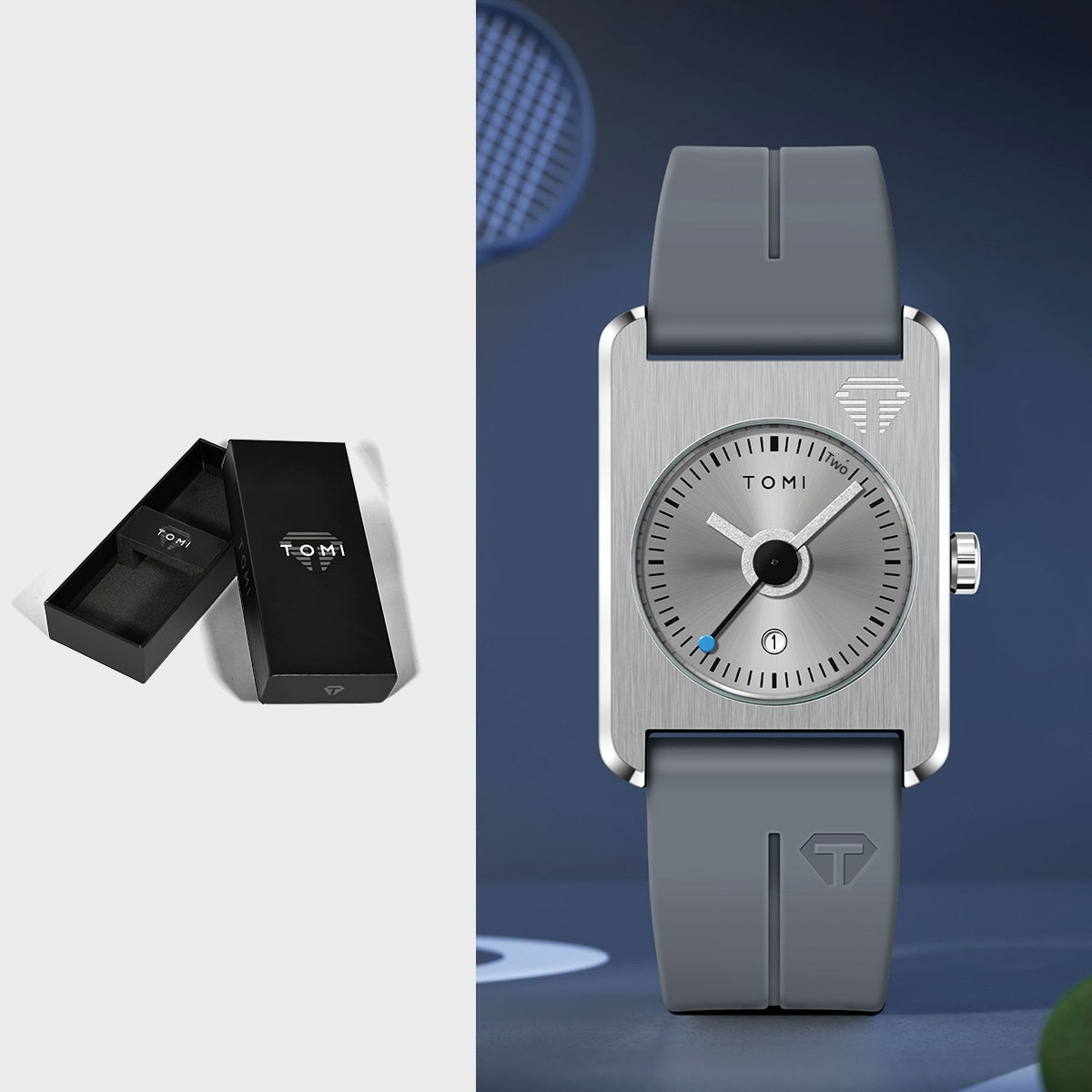 Square Calendar Watch for Men & Women – Sporty Quartz Wristwatch