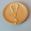 Beads Pearl Cross Full Moon Blessing Bracelet Fashion Jewelry