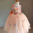 Children's Handmade Flower Fashion Special Dress Princess Ball Gown Dress Birthday Photoshoot Dress for girls Party dress for kids