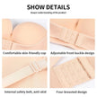 Women's Strapless Push-Up Bra with Front Buckle and Non-Slip Design