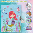 Girls' Mermaid Diary With Lock and Key – Sequin Shaker Notebook for Kids