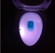 Motion-Sensor Toilet Night Light – 8 & 16 Colour LED, Battery Powered