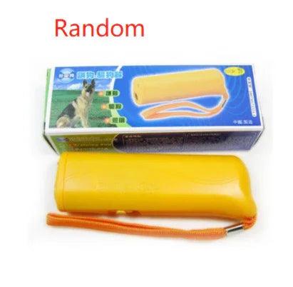 3-in-1 Anti Barking Dog Training Device – Ultrasonic Repeller & LED Flashlight (Black / Yellow)