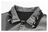 Lapel Denim Jacket For Men And Women