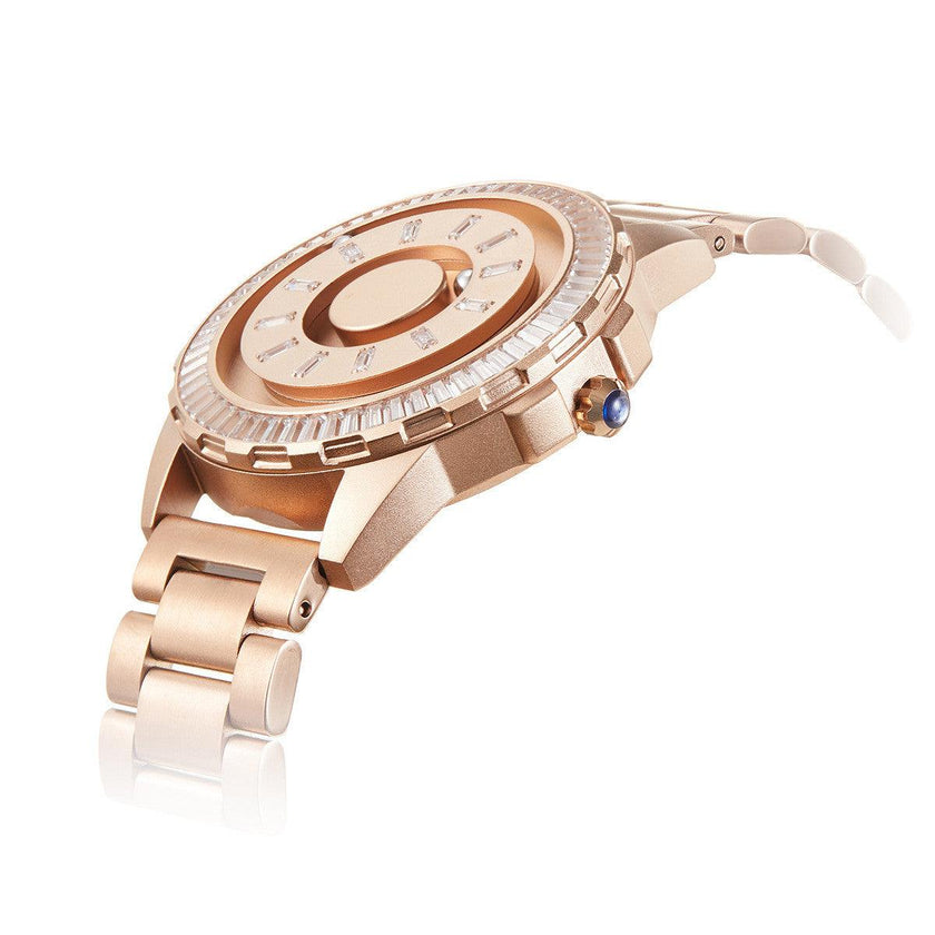 Luxury Crystal Watch for Women – Stainless Steel Fashion Wristwatch