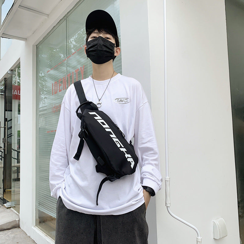 Canvas Crossbody Chest Bag – Streetwear Sling Bag for Men & Women