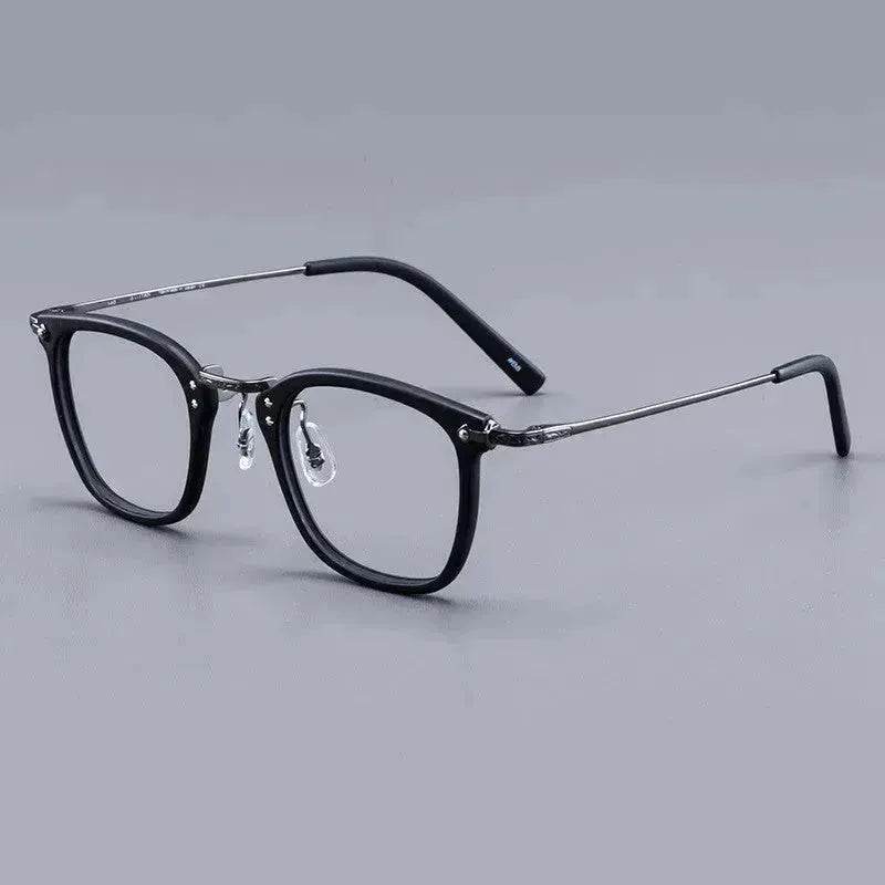 Pure Titanium Vintage Rectangle Crystal Transparent Myopia Glasses Reading  Unisex Spectacle Frame Designer Eyeglasses GMS806 Eyewear