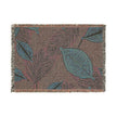 Tropical Leaf Woven Blanket — Cozy Decorative Throw for Living Room & Patio