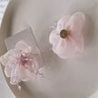 Temperament Flower Sweet Tulle Beaded Exaggerated Earrings
