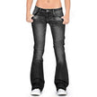 Women Bootcut Jeans Pant flared leg Trousers
