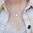 Mother of pearl cube necklace