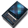 Men's Jacquard Woven Formal Tie Set – Rayon Arrow Necktie with Handkerchief, Tie Clip & Cufflinks | Canada & USA