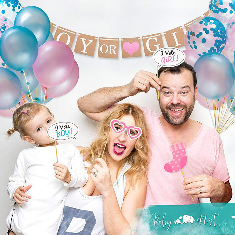 Gender Reveal Balloon Decoration Set – Pink & Blue Party Kit