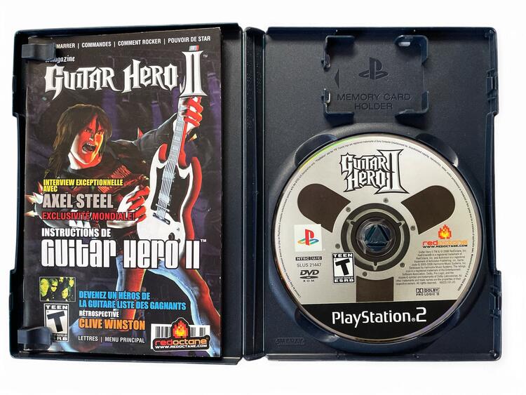 Guitar Hero II  -  PlayStation 2 Wired Red Gibson Bundle (usagé)
