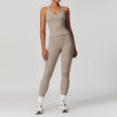 2pcs Nude feel short sleeve Workout Clothes for women Yoga Gym Clothes set