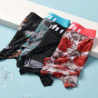 Ice Silk Men's Boxers Breathable Printed Boxer Briefs Mid waist