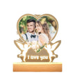 Customized Personalized Valentine Acrylic Lovers Night LED light picture frame
