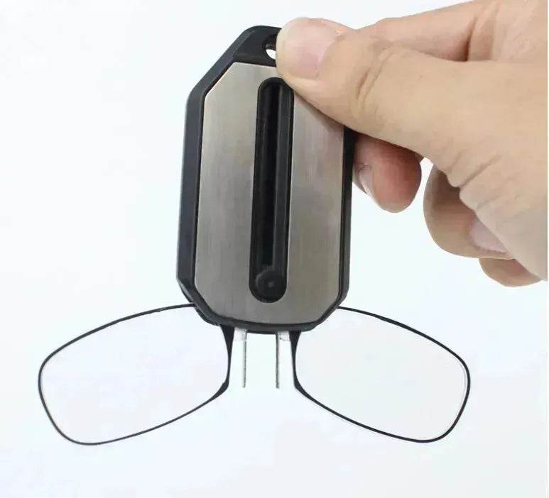 Nose Clip On Reading Glasses – Portable Rimless Presbyopic Eyewear | +100 to +300 | Unisex