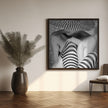 Art mural en zigzag.