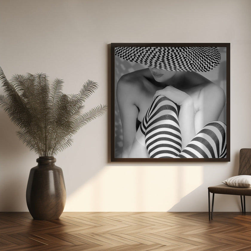 Art mural en zigzag.