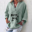 Casual Summer Cotton blend pocket women blouse  top