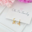 Vida Ribbon Bow Huggie Hoop Earrings