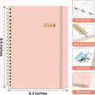 A5 Coil Planner Notebook 2026 – Spiral Bound Daily Planner in 6 Colours