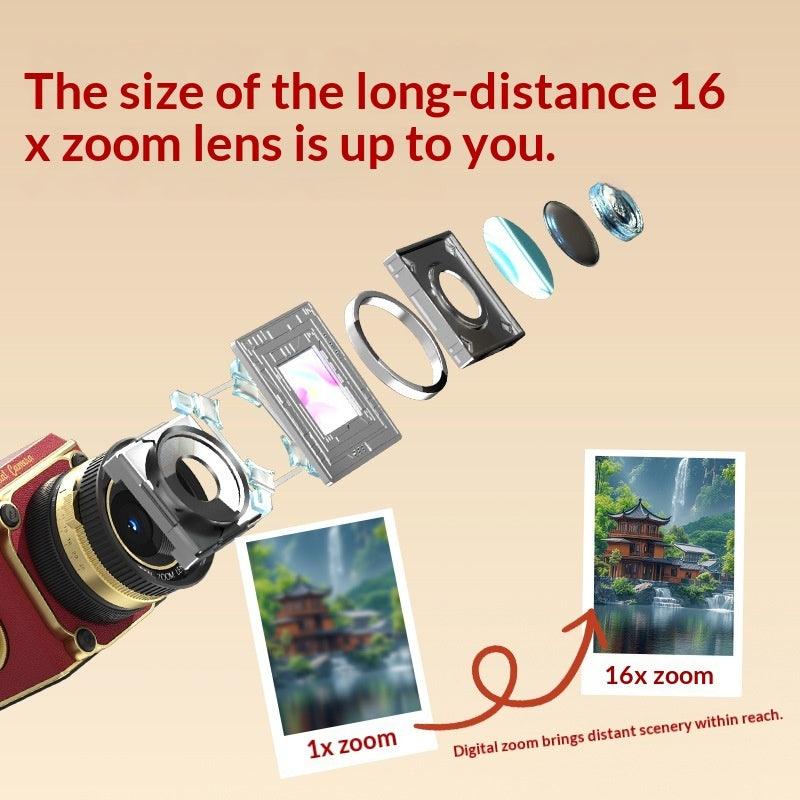 Flip-Screen Compact Digital Camera, 64MP Entry-Level Point and Shoot