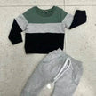 Boy's color Stitching Long Sleeve Trousers Suit Two piece for boys