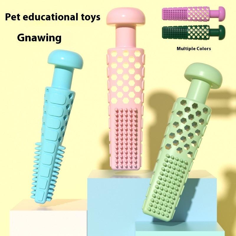Dog Toothbrush Chew Toy – Rubber Dog Dental Cleaning Toy for Puppies & Aggressive Chewers