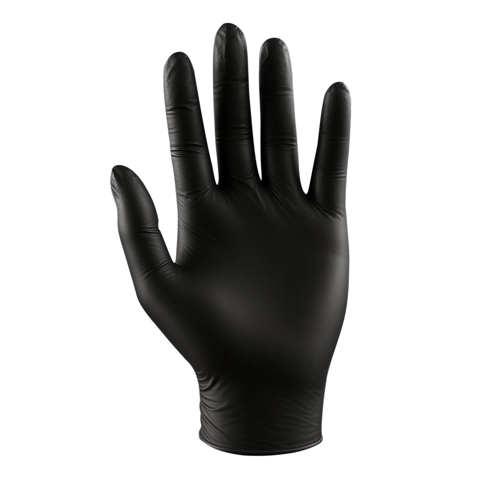 4.5mil Black Nitrile Disposable Gloves 100 Count – Latex-Free Powder-Free Heavy-Duty Gloves Size L