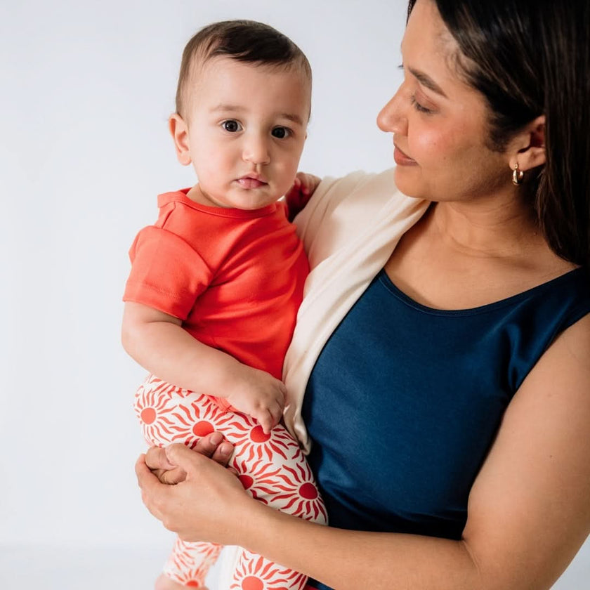 Bamboo Baby Short-Sleeved Onesie | Tidal Blue