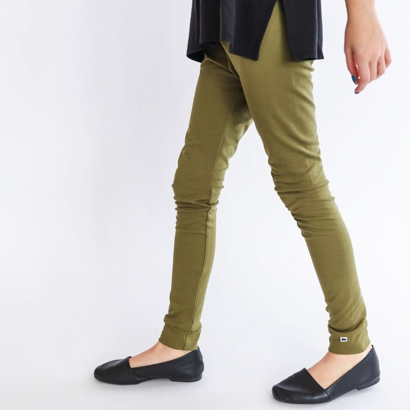 Youth Bamboo Leggings | Olive