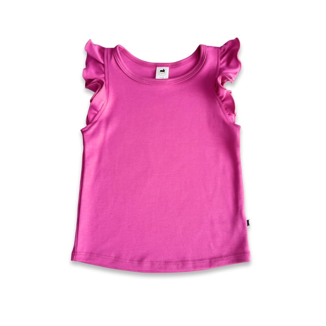 Baby/Kids' Bamboo Ruffle Shoulder | Magenta