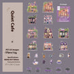 Cafe Series PET Decorative Sticker Pack – Retro Coffee Shop Journal & Scrapbook Stickers (25 pcs)