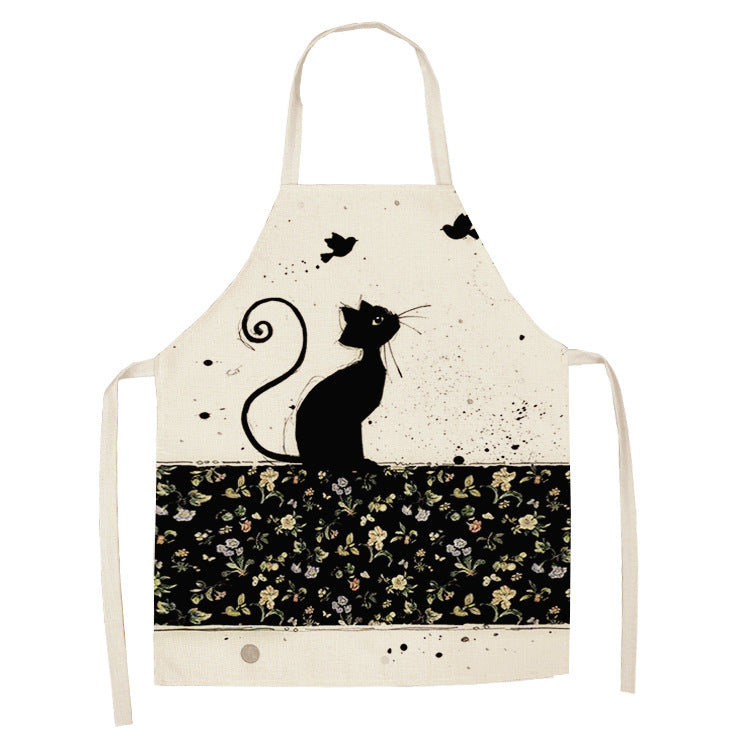 European and American cartoon cute cat apron