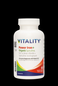 Vitality Products - Power Iron+Organic Spirulina (120vcap)