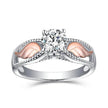 Fashion Electroplated Angel Wings Gold Crystal Women Ring