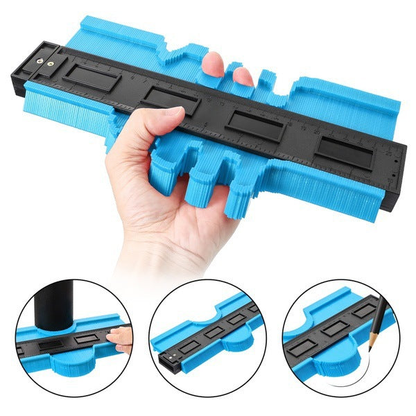 Contour Gauge Profile Gauge – Carpentry & Woodworking Measurement Tool (Blue, Green, Red | 12cm & 25cm)