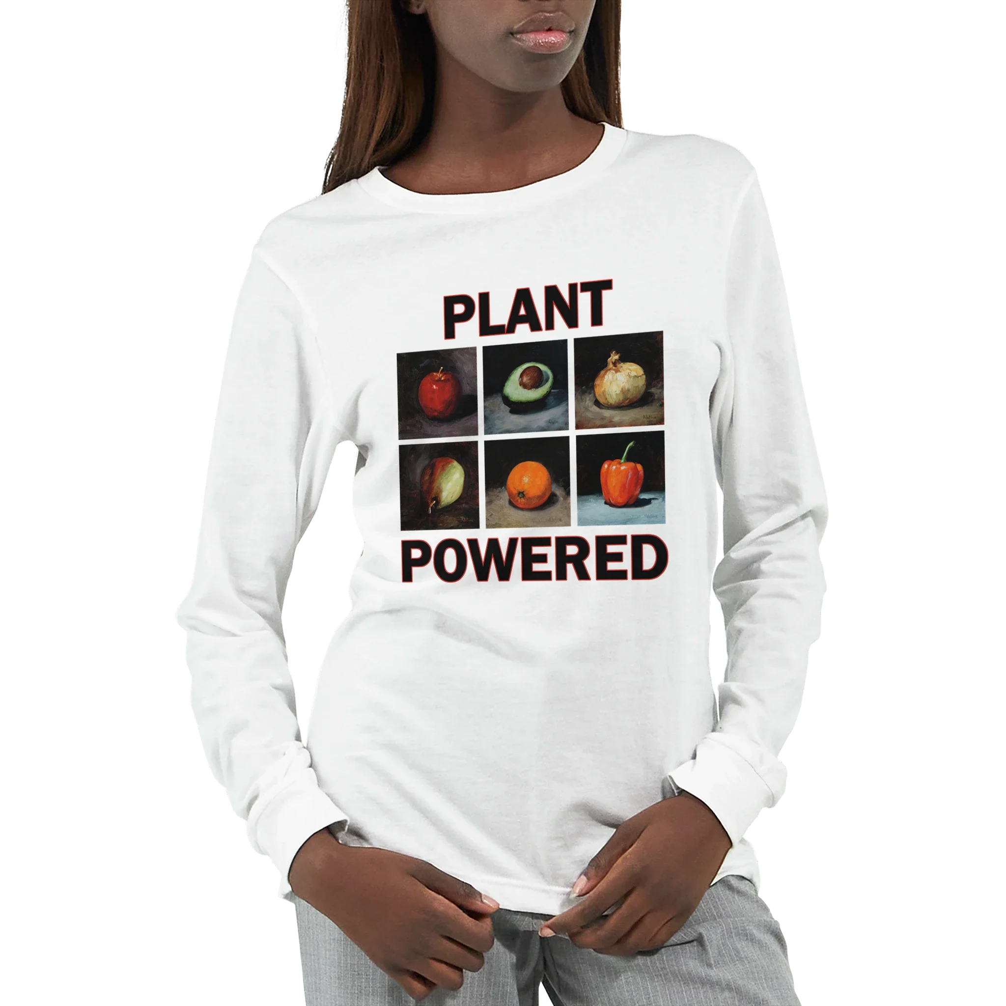 Plant Powered Long Sleeve T-Shirt – Comfortable Cotton Tee
