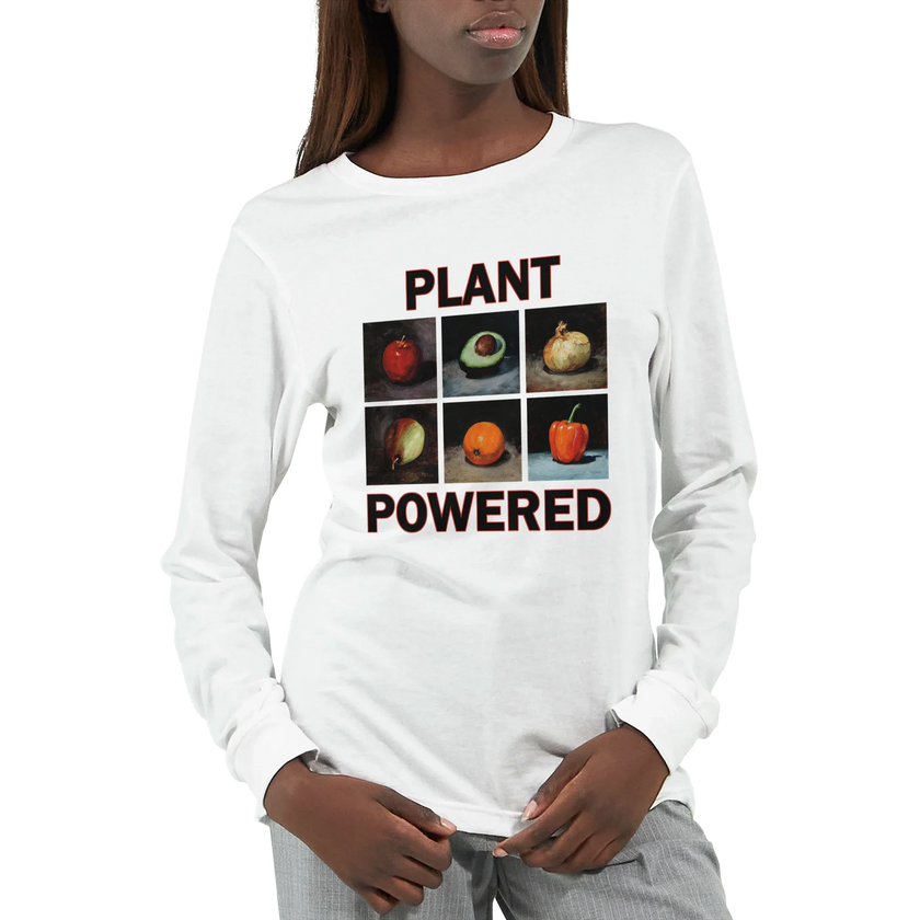 Plant Powered Long Sleeve T-Shirt – Comfortable Cotton Tee