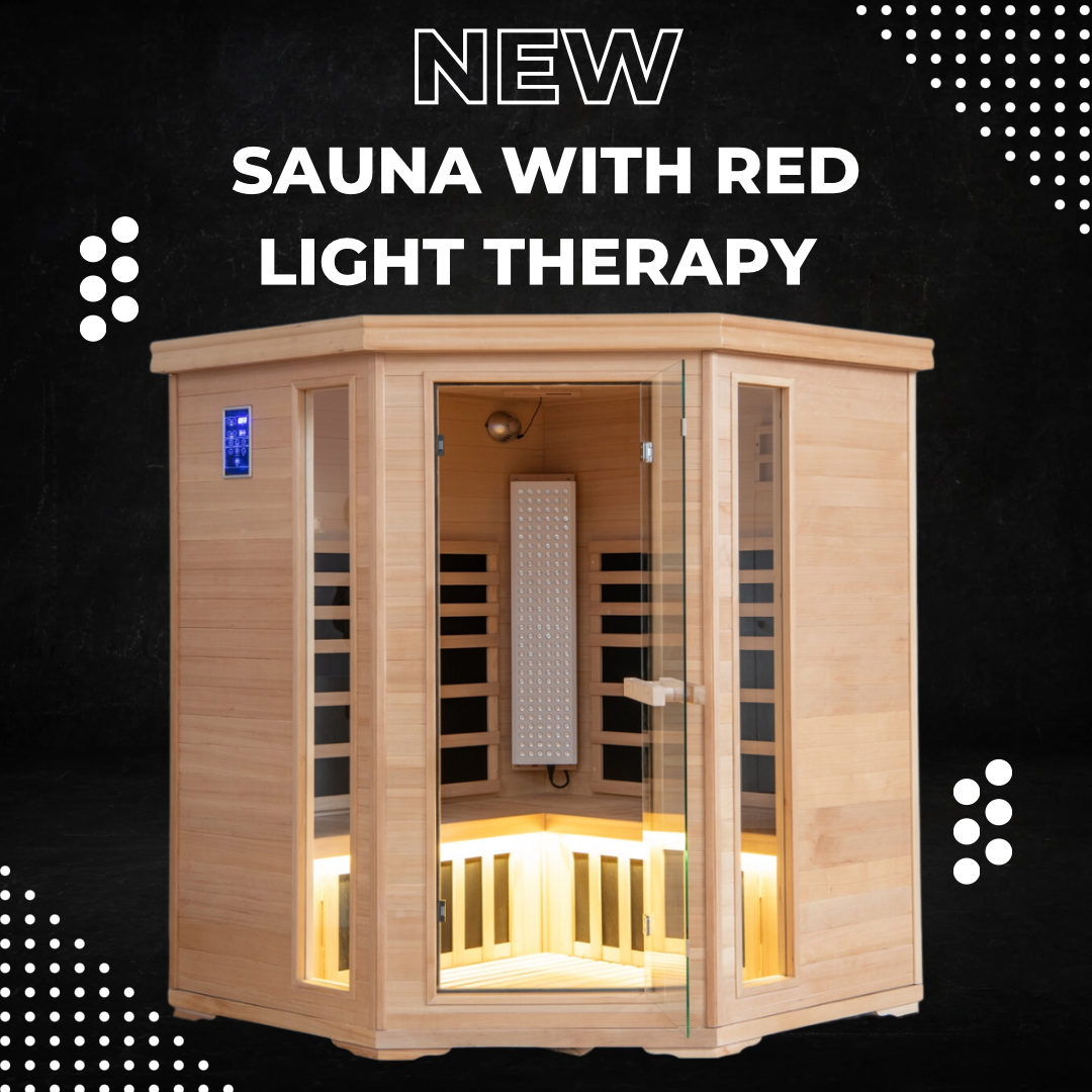 Costway- Premium Corner 3D Full Spectrum Sauna With Red Light Therapy/ Far Infrared-App Controlled, Fully Loaded-Low EMF, JV11522US