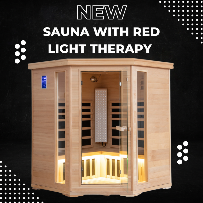 Costway- Premium Corner 3D Full Spectrum Sauna With Red Light Therapy/ Far Infrared-App Controlled, Fully Loaded-Low EMF, JV11522US