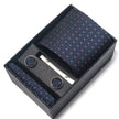 Men's Jacquard Woven Formal Tie Set – Rayon Arrow Necktie with Handkerchief, Tie Clip & Cufflinks | Canada & USA