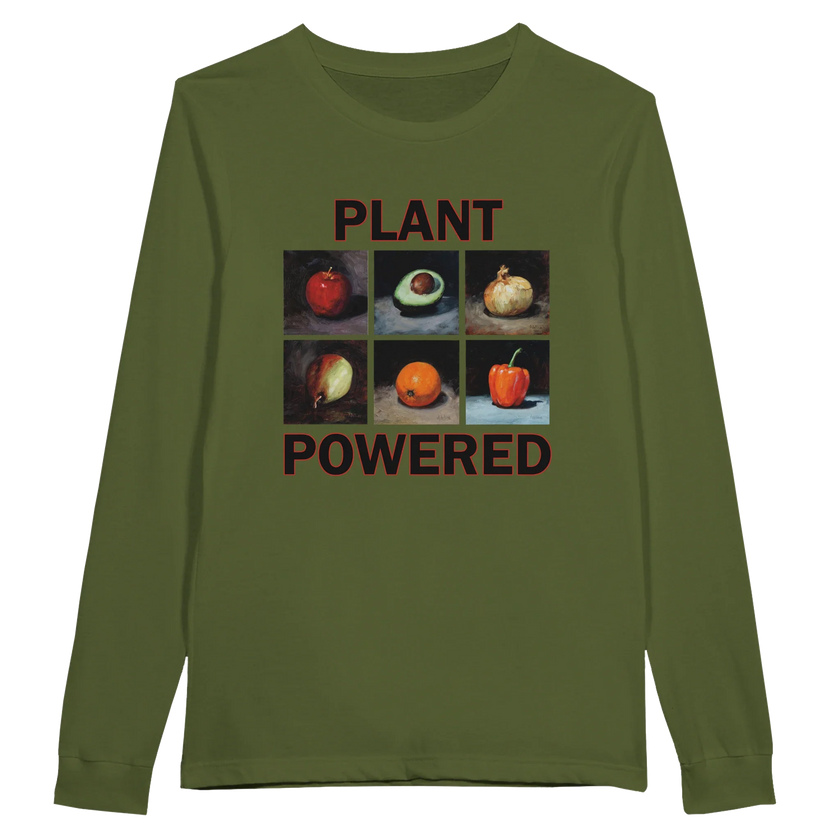 Plant Powered Long Sleeve T-Shirt – Comfortable Cotton Tee